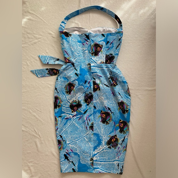 ❌Sold Handmade sarong dress 🐠 Alfred Shaheen fabric - Picture 4 of 4